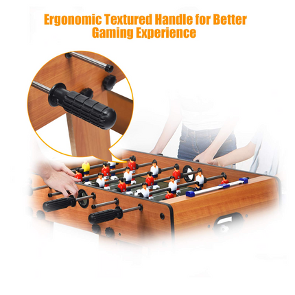 Goplus Foldable Foosball Table, 27'' Soccer Table Game w/ 2 Mini Footballs - GoplusUS