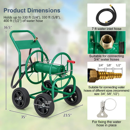 Goplus Garden Hose Reel Cart