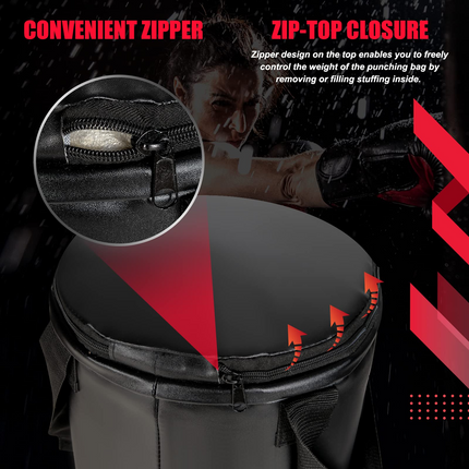 Goplus Punching Bag for Adults, 63LBS Filled Hanging Boxing Bag Set with 12OZ Boxing Gloves & 95" Hand Wraps - GoplusUS