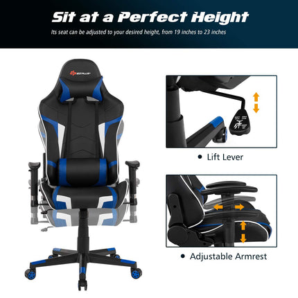 Goplus Gaming Desk & Chair Combo Set, Racing Style X Shaped E-Sport Gamer Desk & PVC Computer Chair - GoplusUS