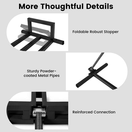 Goplus 880LBS Folding Riding Mower Lift Jack with Adjustable Height & Angle