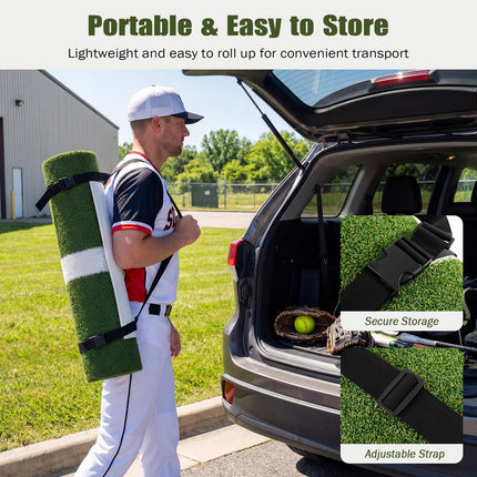 Goplus 10 x 3 FT Baseball Training Aid with Pitching Mound for Indoor Outdoor Practice