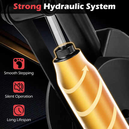 Goplus Twist Stair Stepper Workout Equipment w/Height-Adjustable Handlebar & Non-Slip Pedals