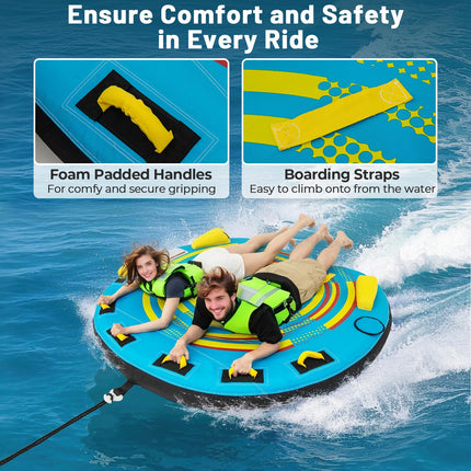 1-3 Riders Inflatable Boat Tube with Quick Connector Drainage