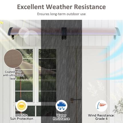 Goplus 39”x30” Window Door Awning UPF 50+ Polycarbonate Awnings Exterior