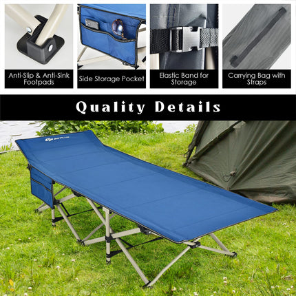 Folding Camping Cot, 882LBS (Max Load) 28.5'' Extra Wide - GoplusUS