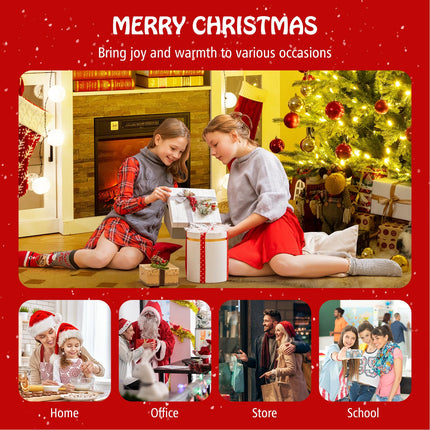 Goplus 6ft / 7ft Pre-Lit Artificial Christmas Tree with Lush PVC & PE Tips Seasonal Decoration