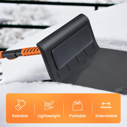 Goplus 41" Ice Scraper for Car Windshield with 180° Rotation Head & Non-Slip EVA Grip
