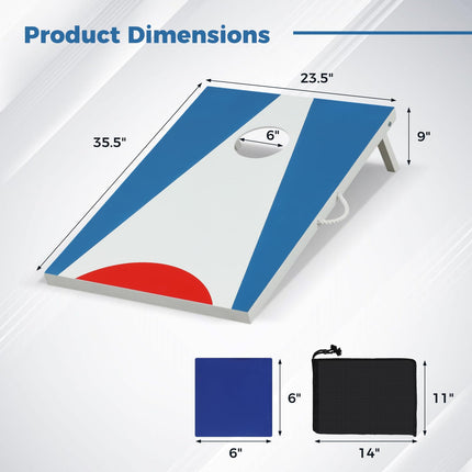 Goplus 3 x 2FT Cornhole Board Set with 8 Bean Bags