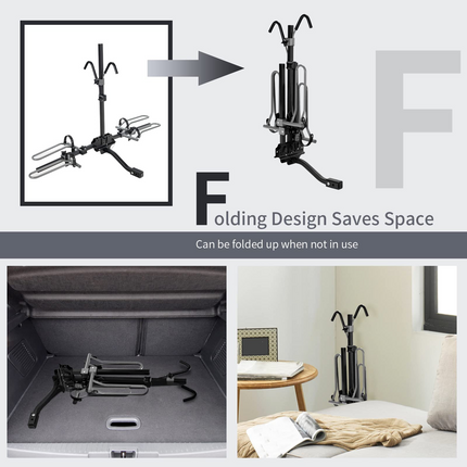 Goplus Hitch Mount Bike Rack, Folding 2-Bike Platform Style Carrier for MTB - GoplusUS