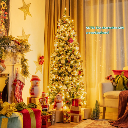 Snow Flocked Artificial Hinged Xmas Tree