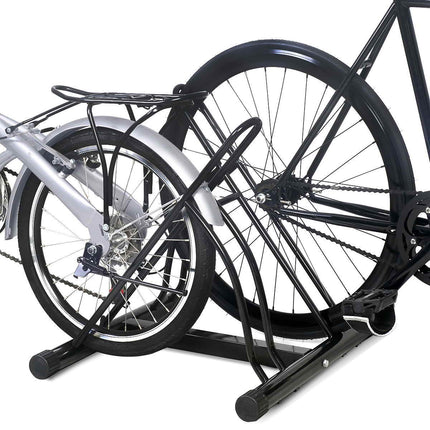 Two Bicycle Bike Stand Rack Cycling Rack Floor Storage Organizer