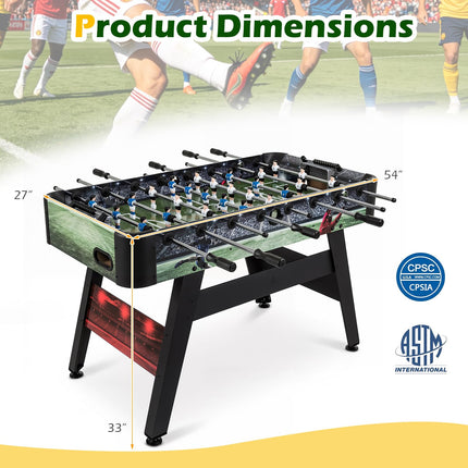 Goplus 54 Inch Full Size Foosball Table with 2 Balls 22 Players & Ergonomic Handles