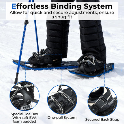 Goplus 25 Inches Snow Shoes for Men Women Youth Kids | Light Weight Aluminum Terrain Snowshoes