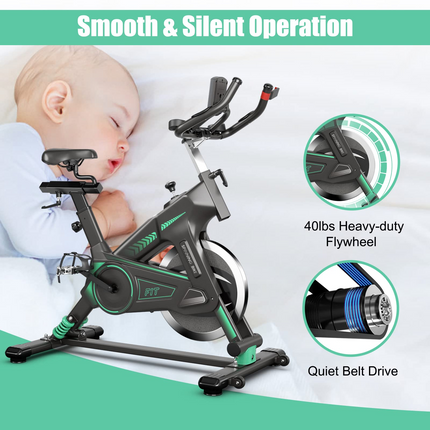 Goplus Indoor Cycling Bike, Stationary Exercise Bike Workout Bike with Device Holders - GoplusUS