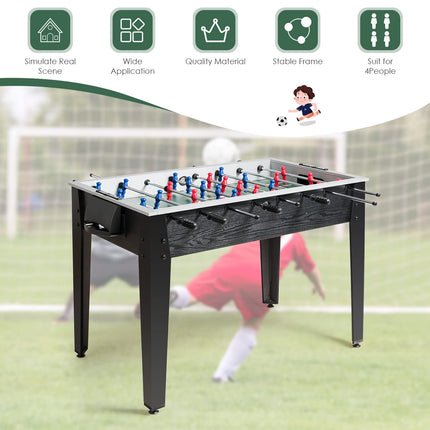 Goplus 48'' Foosball Table, Wooden Soccer Games Table w/ 2 Footballs, 2 Cup Holders - GoplusUS