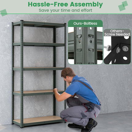 Goplus 5 Tier Adjustable Garage Shelving Unit 2000 lbs Max Load - 4 Pack