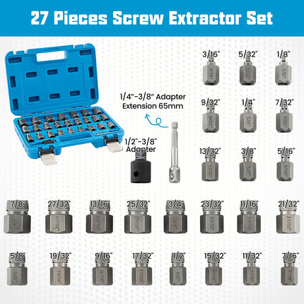 Goplus 27 Pieces Screw Extractor Set