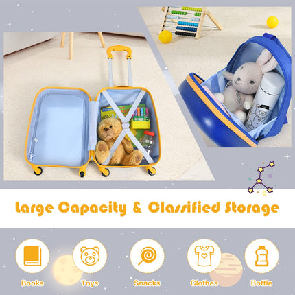 2PC Kids Luggage, 12" & 16" Kids Carry On Luggage Set - GoplusUS