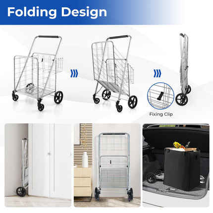 Shopping Cart for Groceries - Goplus