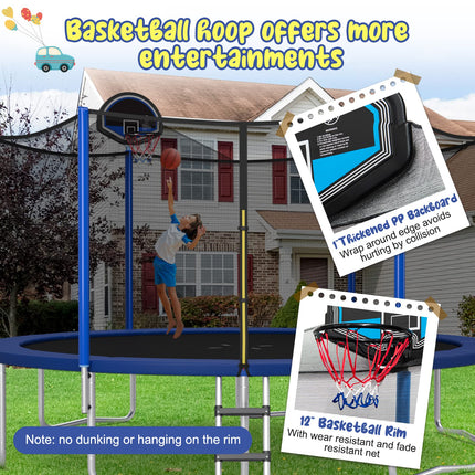 Goplus Outdoor Trampoline, 12FT/ 14FT/ 15FT/ 16FT ASTM Approved Trampoline