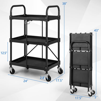 Folding Utility Cart - Goplus