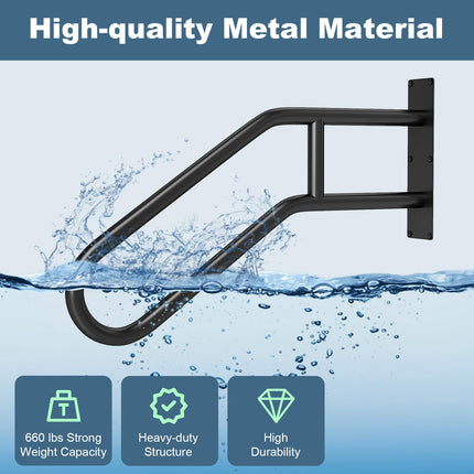Goplus Heavy-Duty Non-Slip Wall Mount Stair Hand Railing Grab Bar