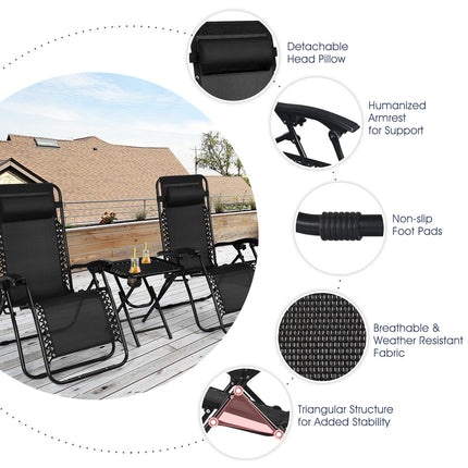 Goplus Zero Gravity Chair Set