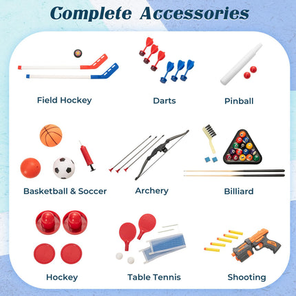 Goplus 10-in-1 Multi Game Table | 48" Combo Game Table for Game Room Party Family Night