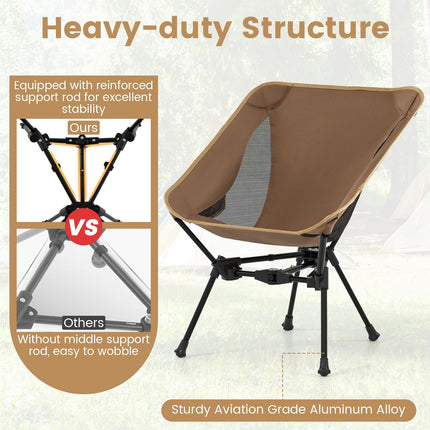 Goplus Ultralight Folding Backpacking Chair for Adults with Aluminum Frame