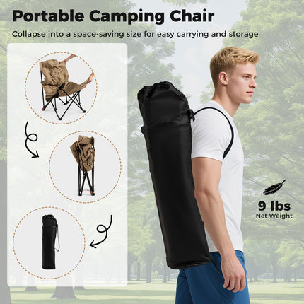 Goplus 4-Position Padded Portable Folding Camping Chair with 500 LBS Support