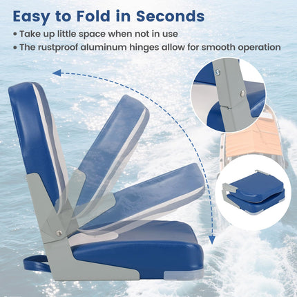 Goplus Waterproof Fishing Captain Boat Seats with Stainless Steel Screws