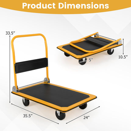 Goplus Moving Platform Hand Truck for Loading & Storage | 660LBS Max Load