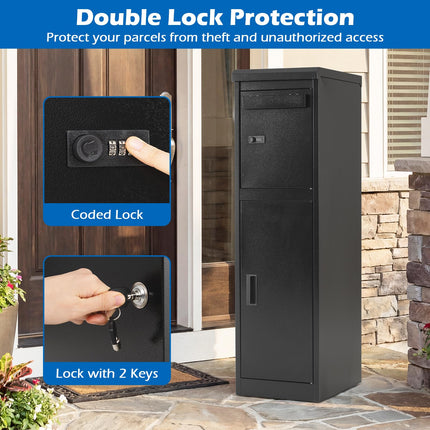 Goplus 12.5" x 16.5" x 43.5" Package Delivery Boexes for Outside