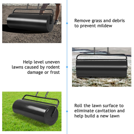 Lawn Roller Tow Behind Water Filled Push for Garden, Green - GoplusUS