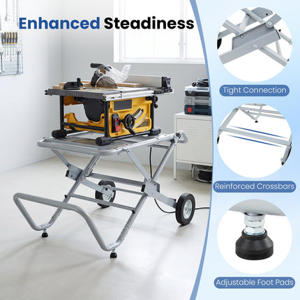 Goplus Portable Table Saw Stand |150 KG Load Capacity Tablesaw Stand