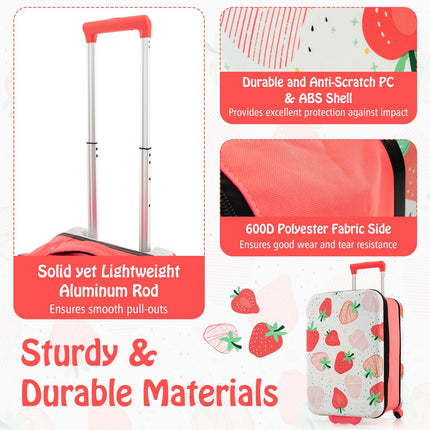 Goplus Kids Luggage, 20” Foldable Expandable Carry-on Suitcase with Rolling Wheels