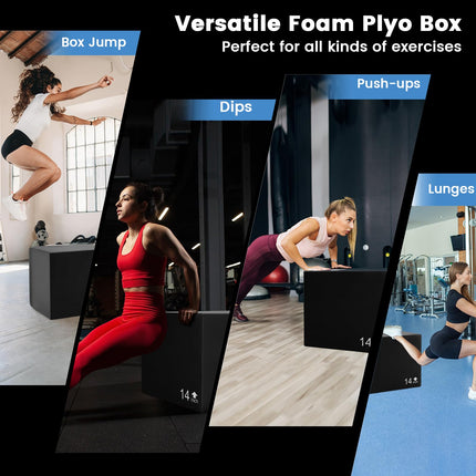 Goplus 3 in 1 High Density Foam Plyometric Jump Box