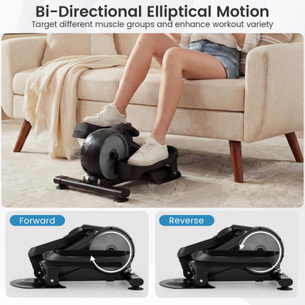 Goplus Under Desk Elliptical Pedal Exerciser w/Forward & Reverse Direction