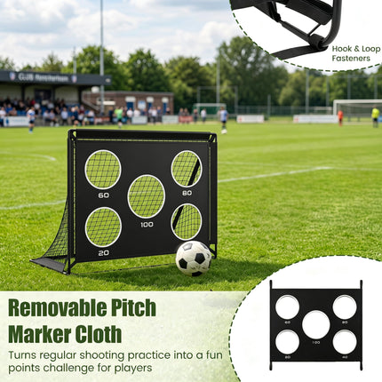 Goplus Portable Soccer Goals for Backyard Set of 2 for Outdoor Sports
