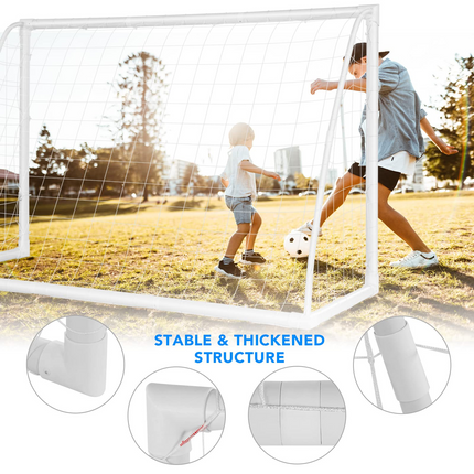 Goplus Soccer Goal, 6 FT x 4 FT Soccer Net with Strong PVC Frame - GoplusUS