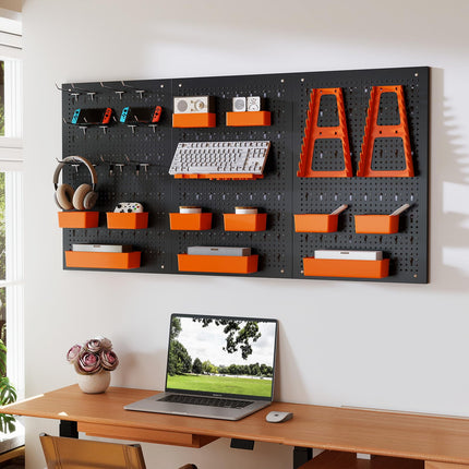 Goplus Pegboard Tool Organizing Kit w/ 3 Pegboards & 28 PCs Hanging Accessories
