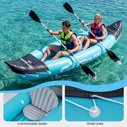Goplus Inflatable Kayak 2 Person 10.5 FT Tandem Touring Kayak