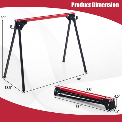 Goplus Saw Horses 2 Pack Folding