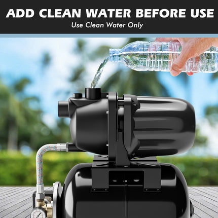 Goplus 1.6HP Shallow Well Pump with Pressure Tank