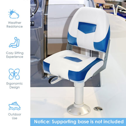 Folding Boat Seats, Low-Back Boat Seat, 2 Packs - GoplusUS