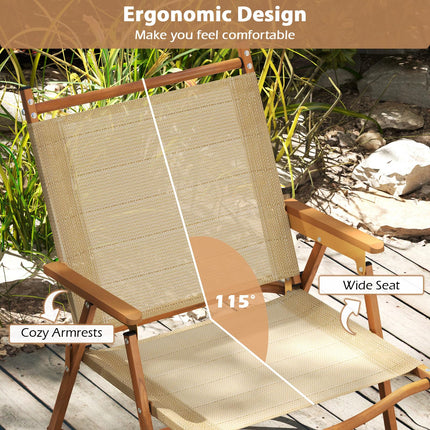 Goplus Lightweight Beach Chairs with Aluminum Frame | Support 400 LBS