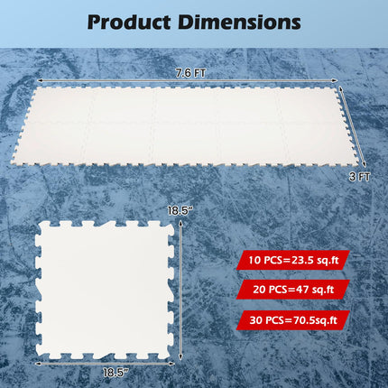 Goplus Hockey Flooring Tiles for Training | Skateable Board Artificial Ice Mat for Indoor Outdoor