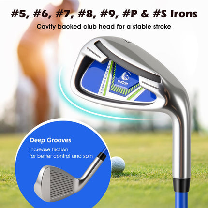 Goplus Right Hand Complete Golf Club Set for Men w/ Golf Stand Bag