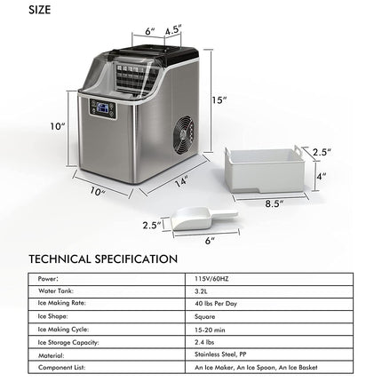Countertop Ice Maker Machine - Goplus